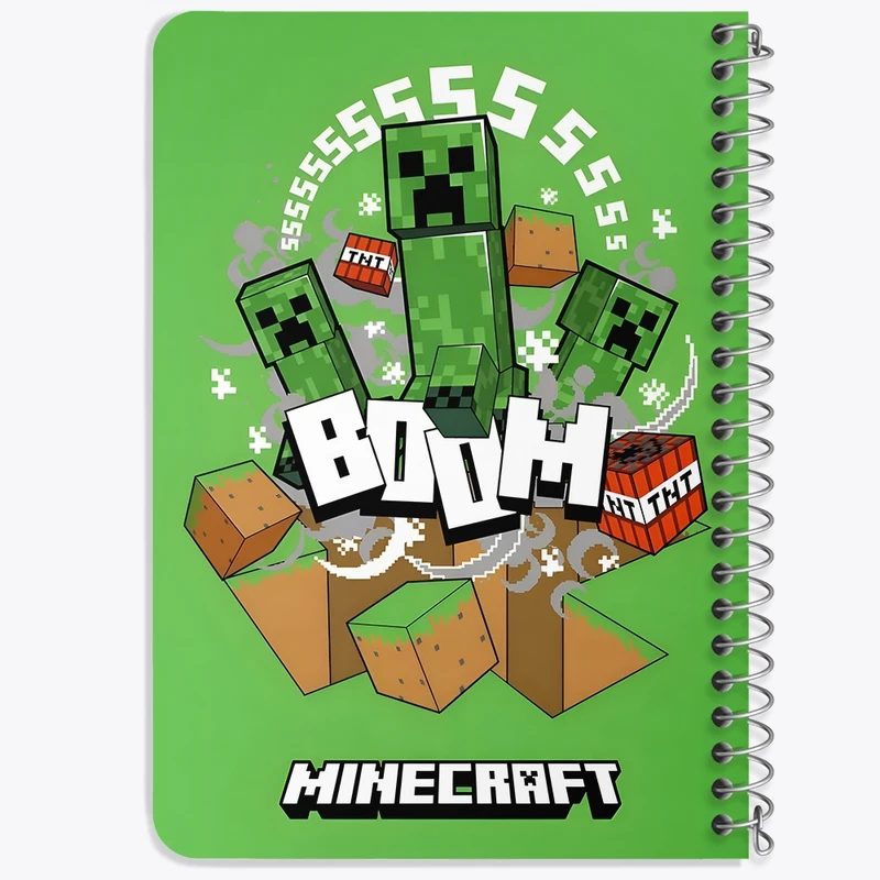 دفتر یادداشت 50 برگ خندالو طرح ماینکرافت (Minecraft) کد F3497