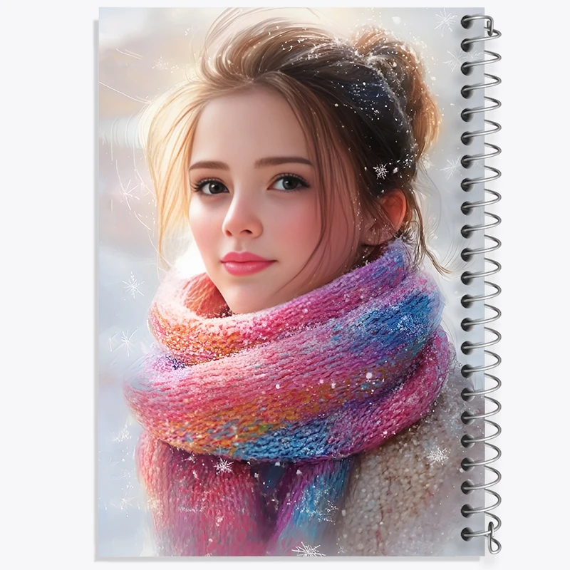 دفتر ژورنال نویسی 50 برگ خندالو مدل نقطه ای طرح دخترانه کد F11856