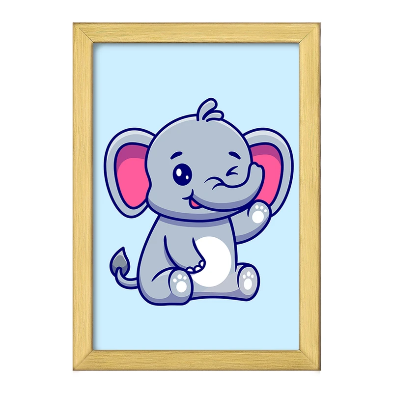 تابلو خندالو طرح  حیوانات بامزه فیل کد 25442