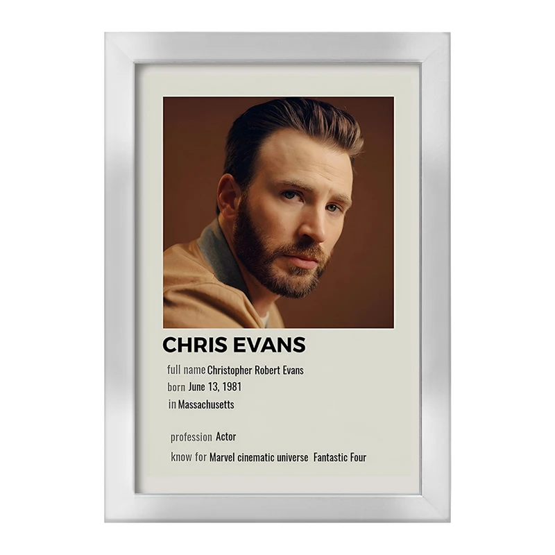 تابلو خندالو طرح کریس ایوانز (Chris Evans) کد F13158