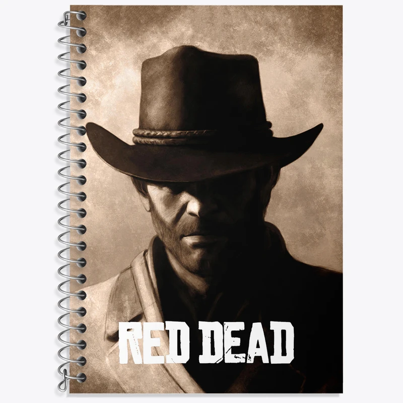 دفتر زبان 50 برگ خندالو طرح رد دد (Red Dead) کد N9344