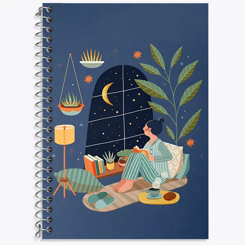 دفتر زبان 50 برگ خندالو مدل دو خط طرح دخترانه کد F4895