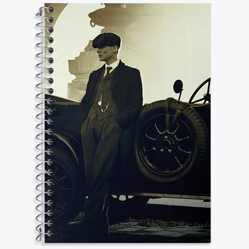 دفتر زبان 50 برگ خندالو مدل دو خط طرح پیکی بلایندرز (Peaky Blinders) کد F10242