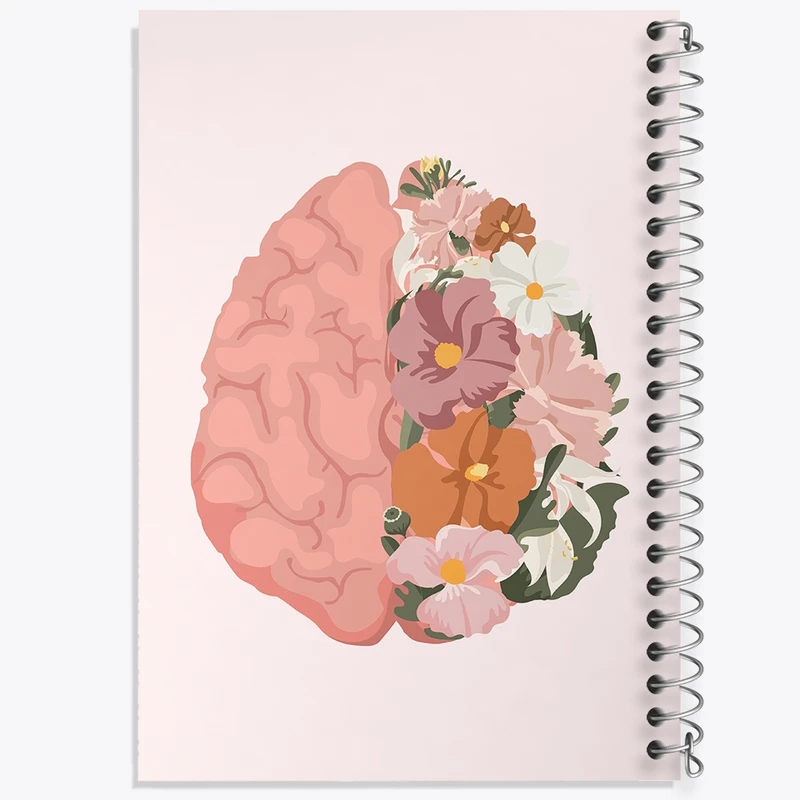 دفتر طراحی 50 برگ خندالو طرح مغز کد N2565