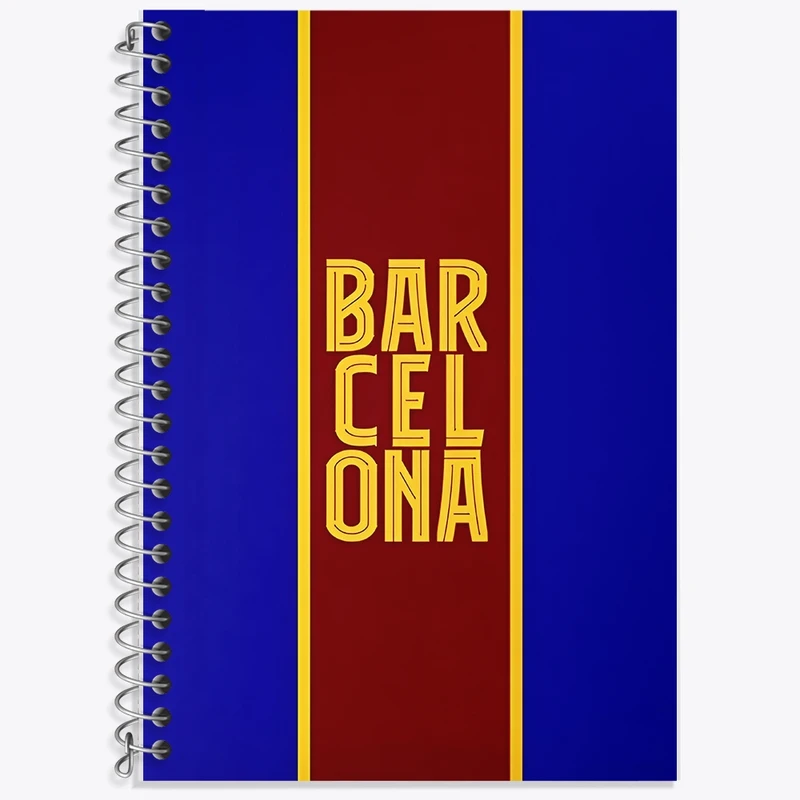 دفتر زبان 50 برگ خندالو مدل سه خط طرح بارسلونا (Barcelona) کد F14359