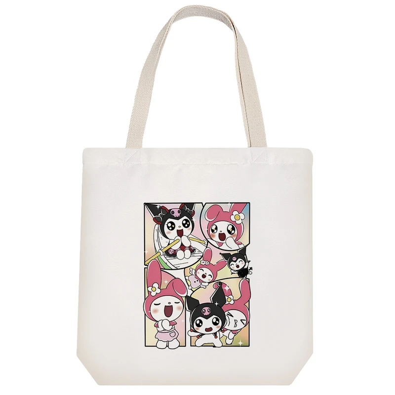 ساک خرید خندالو مدل کرومی و ملودی (Kuromi And Melody) کد H2307