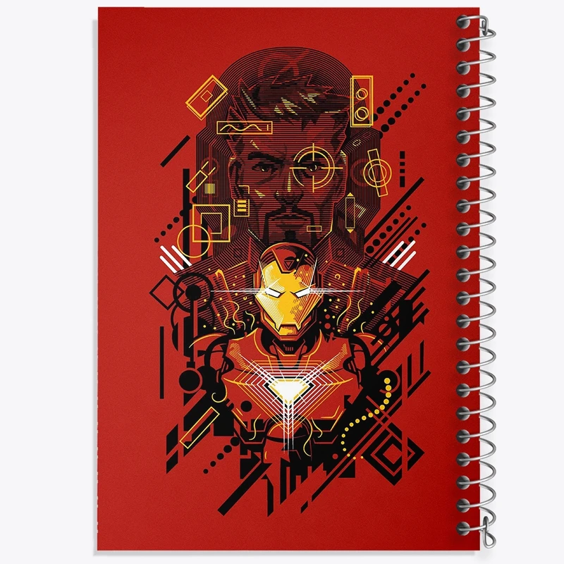 دفتر ژورنال نویسی 50 برگ خندالو مدل نقطه ای طرح مرد آهنی مارول (Marvel) کد F10747