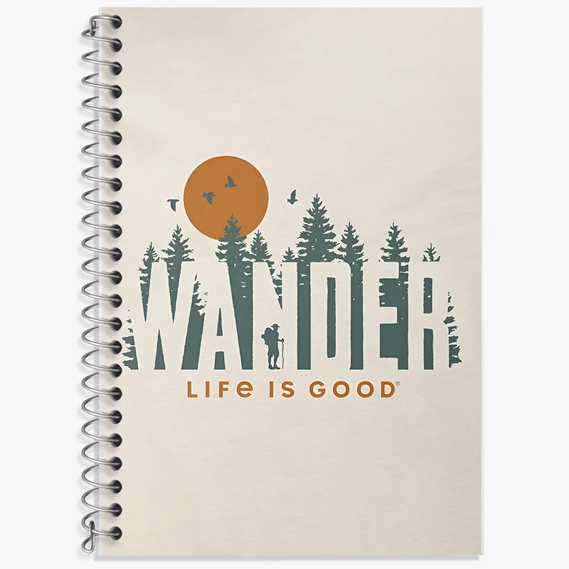 دفتر زبان 50 برگ خندالو مدل دو خط طرح Wander Life Is Good کد F14252