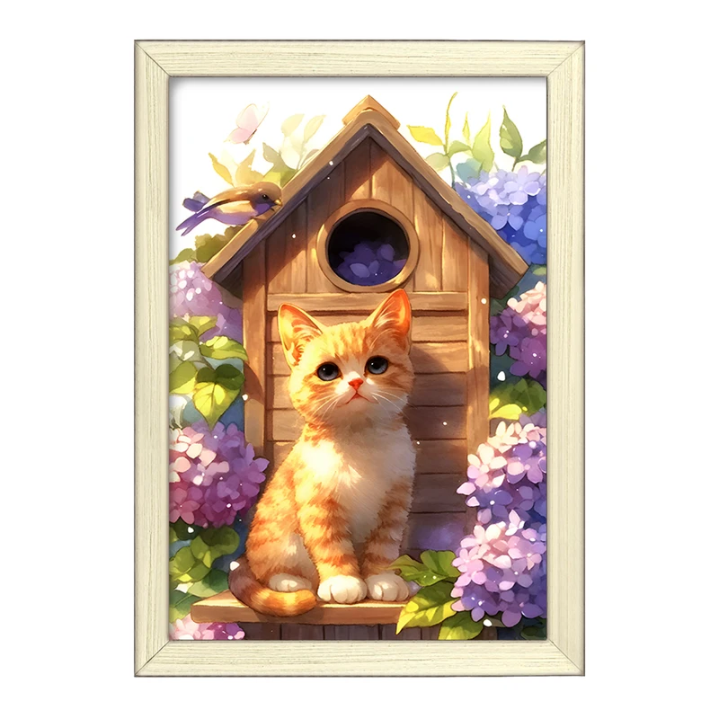 تابلو خندالو طرح گربه بامزه کد F6168