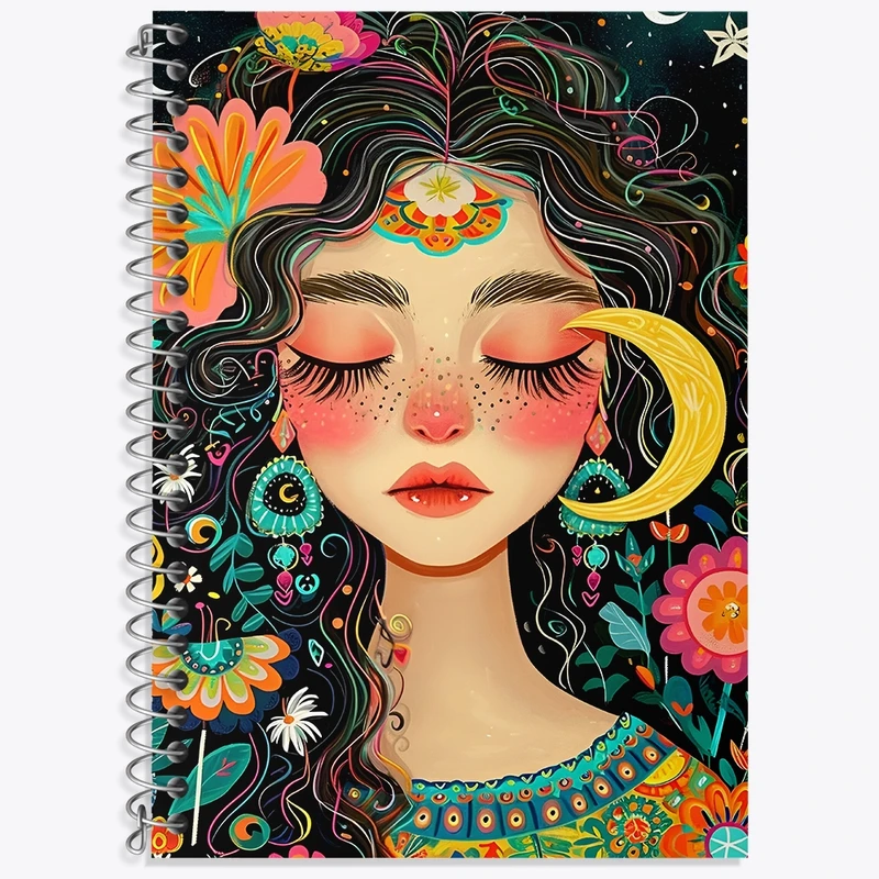 دفتر زبان 50 برگ خندالو مدل سه خط طرح دخترانه کد F3277