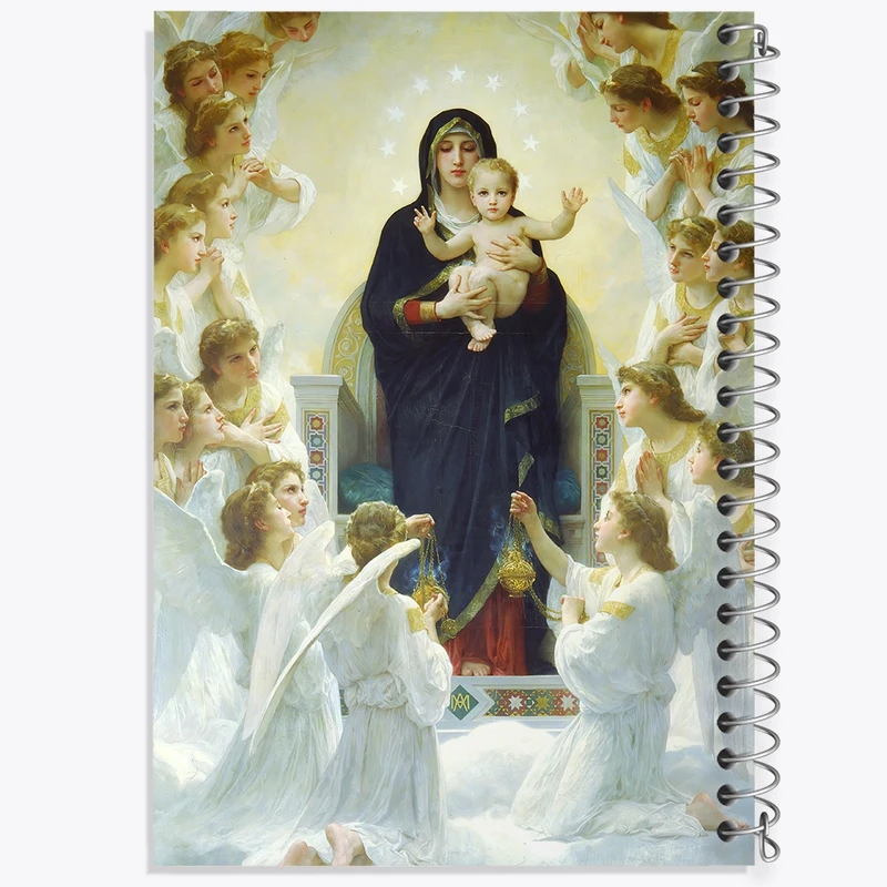 دفتر شطرنجی 50 برگ خندالو طرح نقاشی با فرشتگان اثر ویلیام بوگرو کد F12209