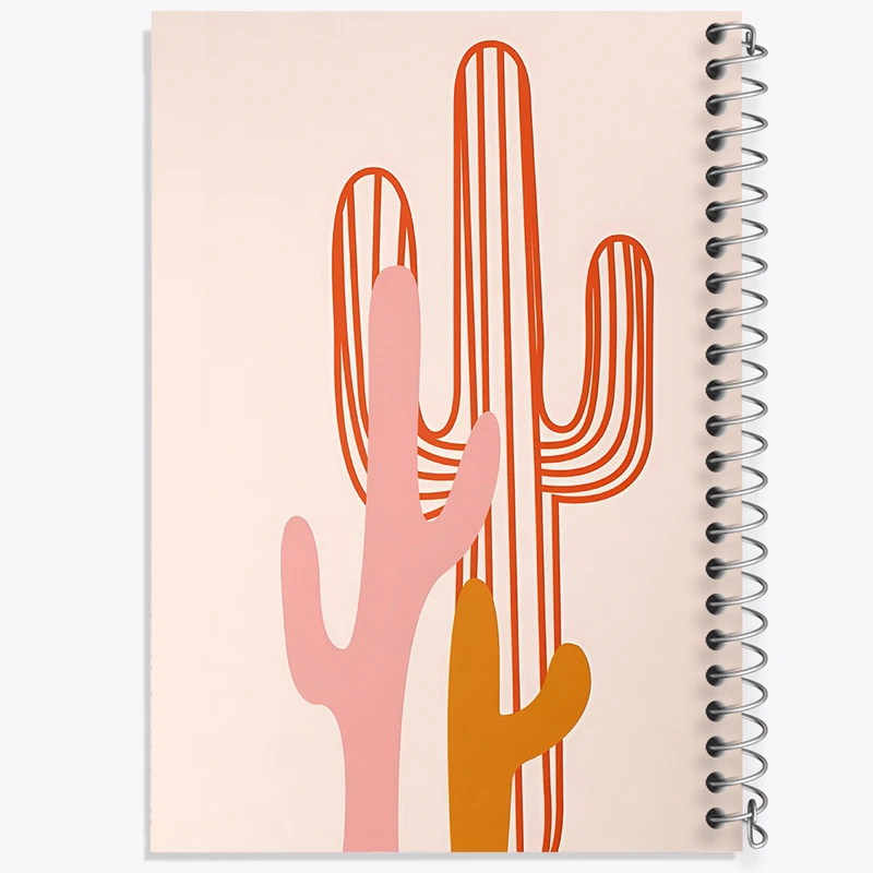 دفتر مشق 100 برگ خندالو طرح کاکتوس کد N8642