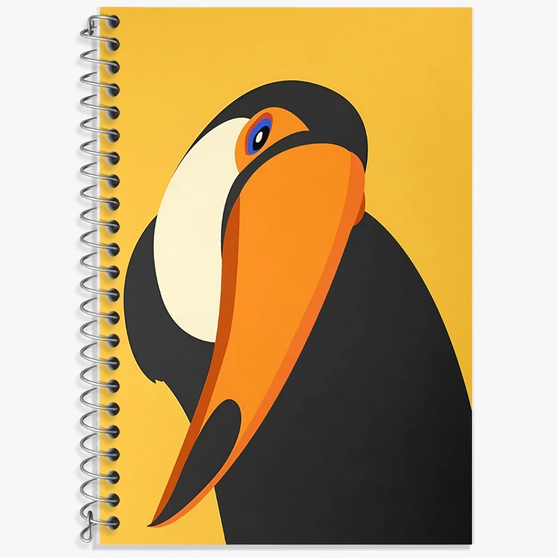 دفتر زبان 50 برگ خندالو مدل سه خط طرح توکان کد F12903