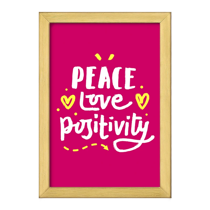 تابلو خندالو طرح Peace Love Positivity کد F1501