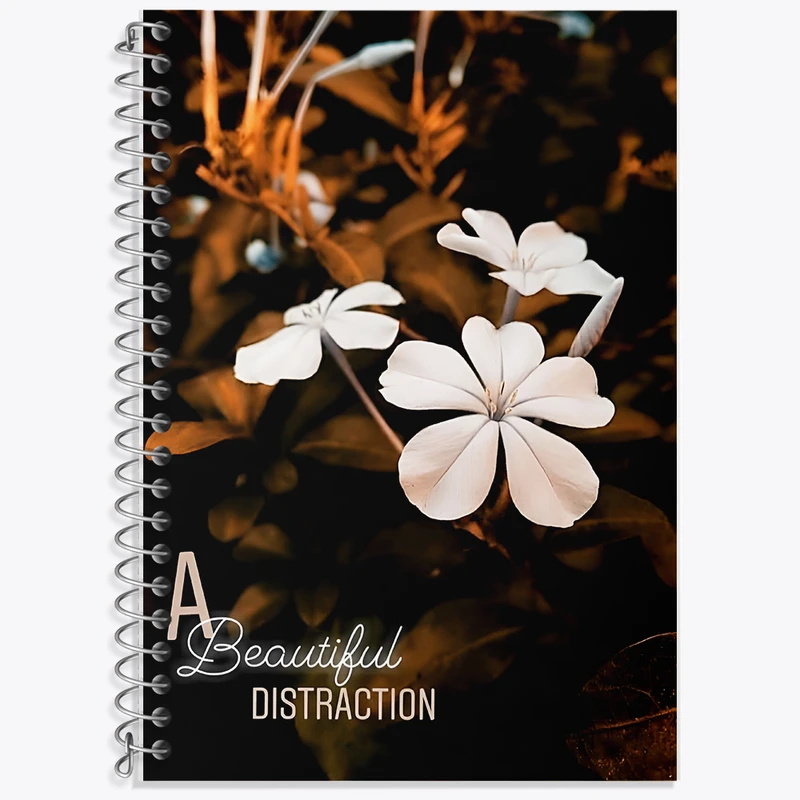 دفتر زبان 50 برگ خندالو مدل دو خط طرح A Beautiful Distraction کد F13645