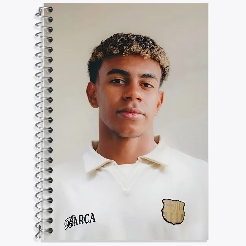 دفتر زبان 50 برگ خندالو مدل دو خط طرح لامین یامال (Lamine Yamal) کد F14303