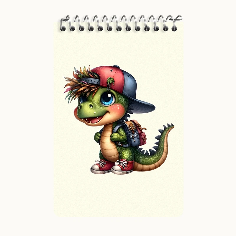 دفتر یادداشت 50 برگ خندالو طرح دایناسور بامزه کد F6138