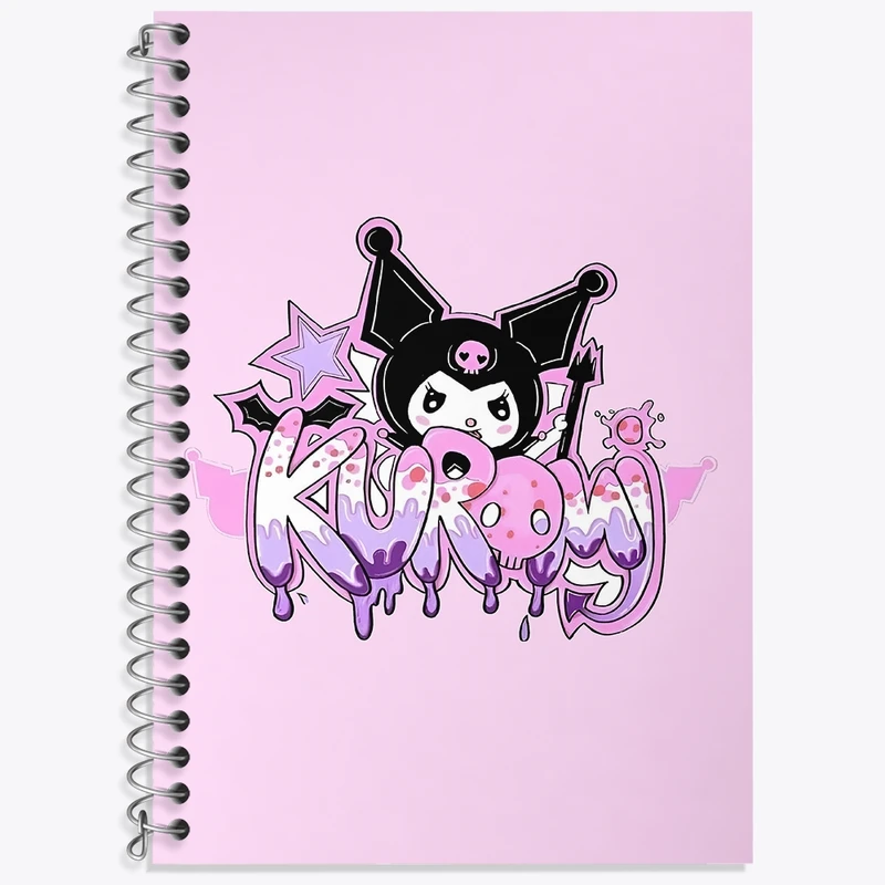 دفتر لغت 50 برگ خندالو طرح کرومی (Kuromi) کد N9473