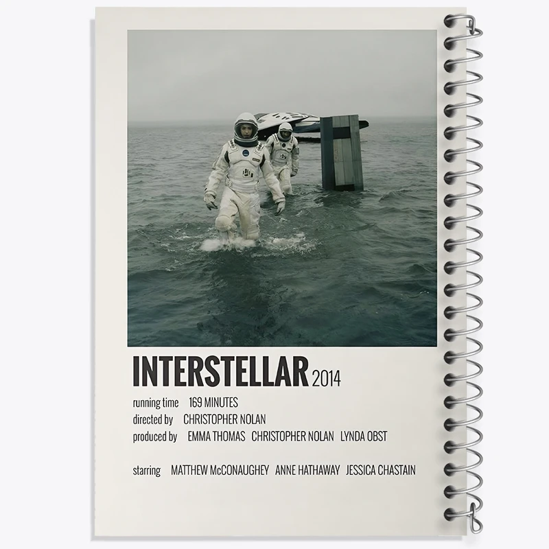 دفتر ژورنال نویسی 50 برگ خندالو مدل نقطه ای طرح میان ستاره ای (Interstellar) کد F13369