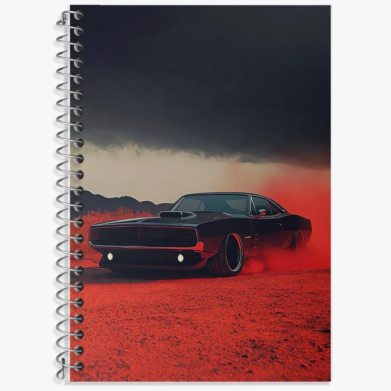 دفتر لغت 50 برگ خندالو طرح داج (Dodge Challenger) کد F13636