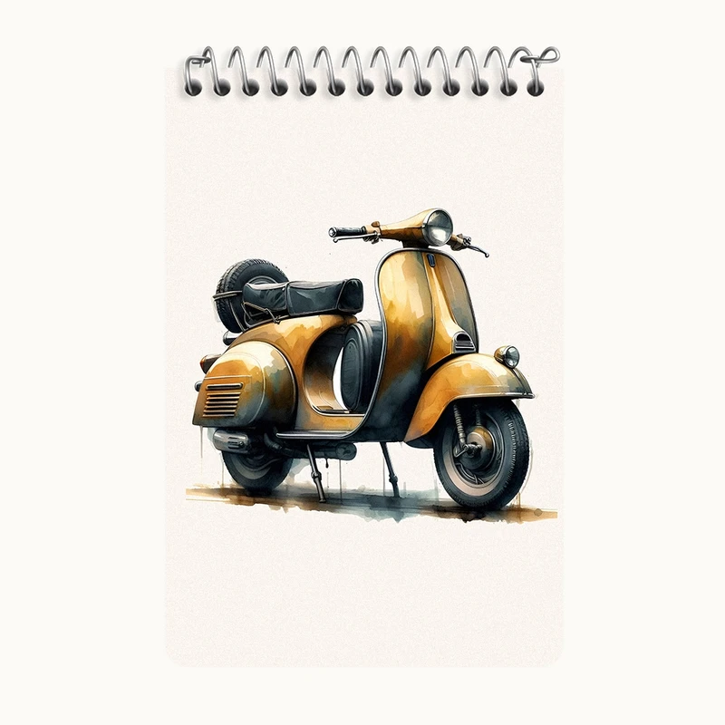 دفتر یادداشت 50 برگ خندالو طرح موتور سیکلت کد F6203