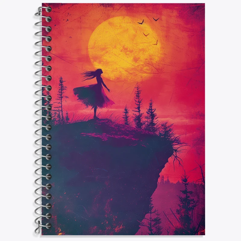 دفتر نت موسیقی 50 برگ خندالو طرح دختر و غروب کد F3052