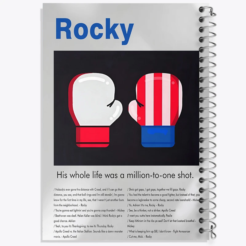 دفتر مشق 50 برگ خندالو طرح راکی (Rocky) کد F13825