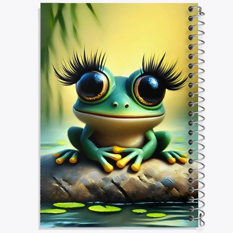 دفتر مشق 50 برگ خندالو طرح قورباغه کد F11619