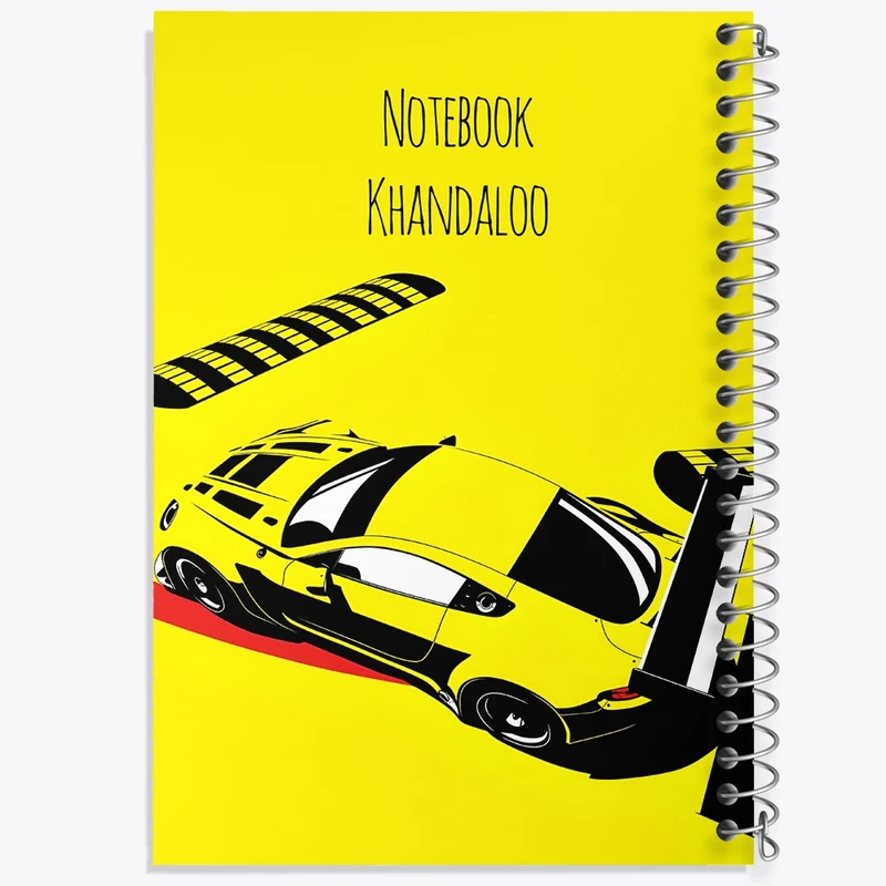 دفتر ژورنال نویسی 50 برگ خندالو مدل نقطه ای طرح ماشین اسپرت کد N7516