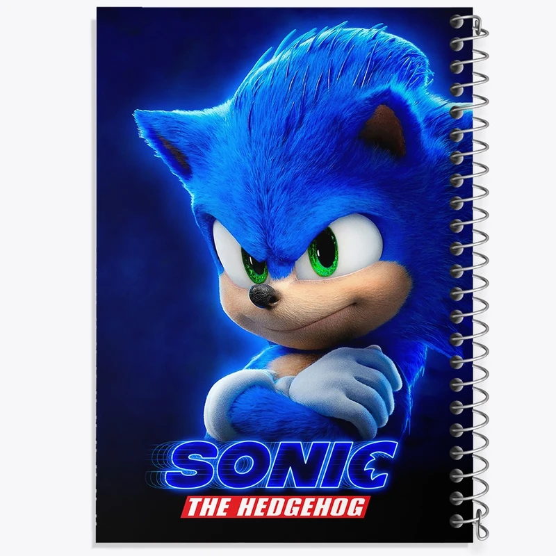 دفتر طراحی 50 برگ خندالو طرح سونیک   کد 1041