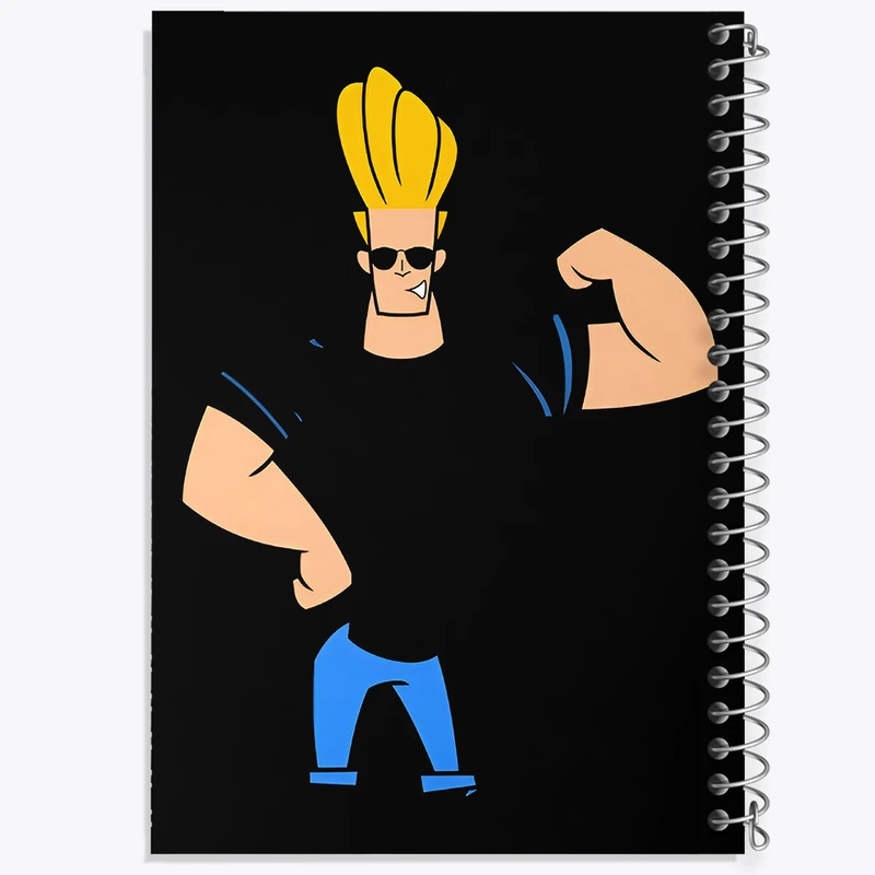 دفتر مشق 100 برگ خندالو طرح جانی براوو (Johnny Bravo) کد F8863