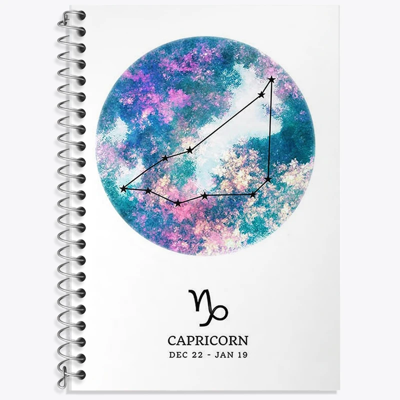 دفتر زبان 50 برگ خندالو مدل سه خط طرح ماه تولد دی کد F11380