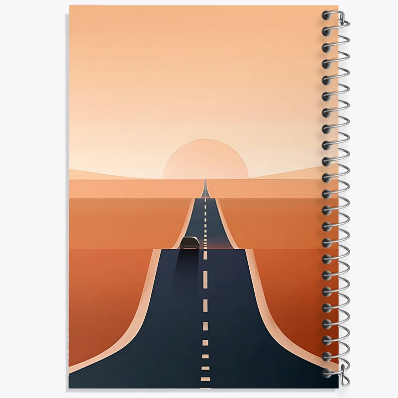 دفتر مشق 50 برگ خندالو طرح جاده ی بی انتها کد F4557