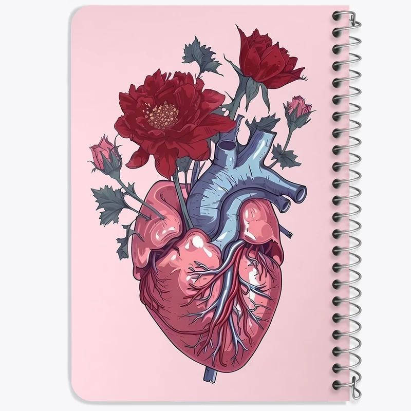 دفتر یادداشت 50 برگ خندالو طرح قلب کد F6787