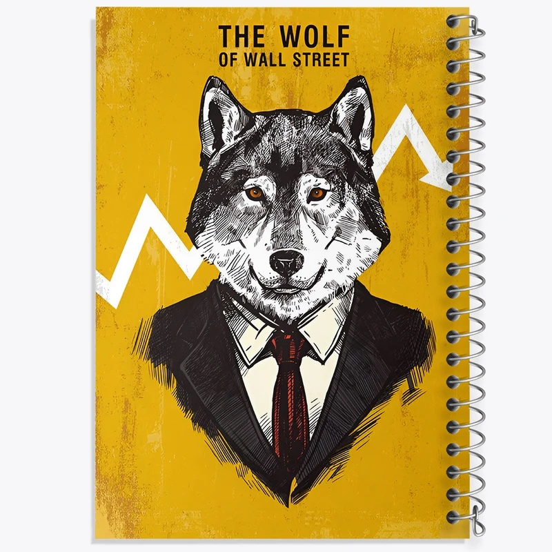 دفتر ژورنال نویسی 50 برگ خندالو مدل نقطه ای طرح گرگ وال استریت (The Wolf of Wall Stree) کد F13538