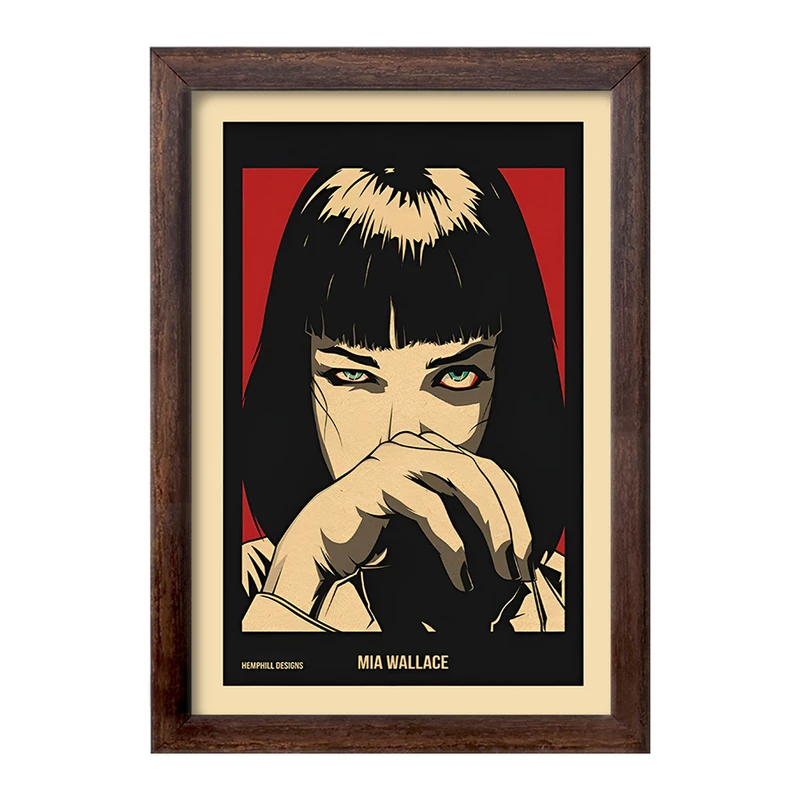 تابلو خندالو طرح میا پالپ فیکشن (Pulp Fiction) کد F13533