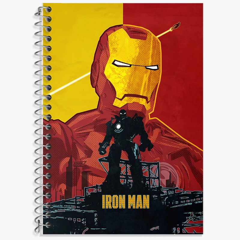 دفتر زبان 50 برگ خندالو طرح مرد آهنی مارول (Marvel) کد F13575