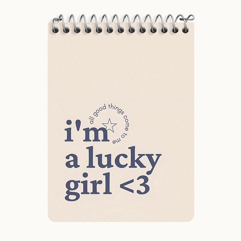 دفتر یادداشت 50 برگ خندالو طرح I'm A Lucky girl کد N4021