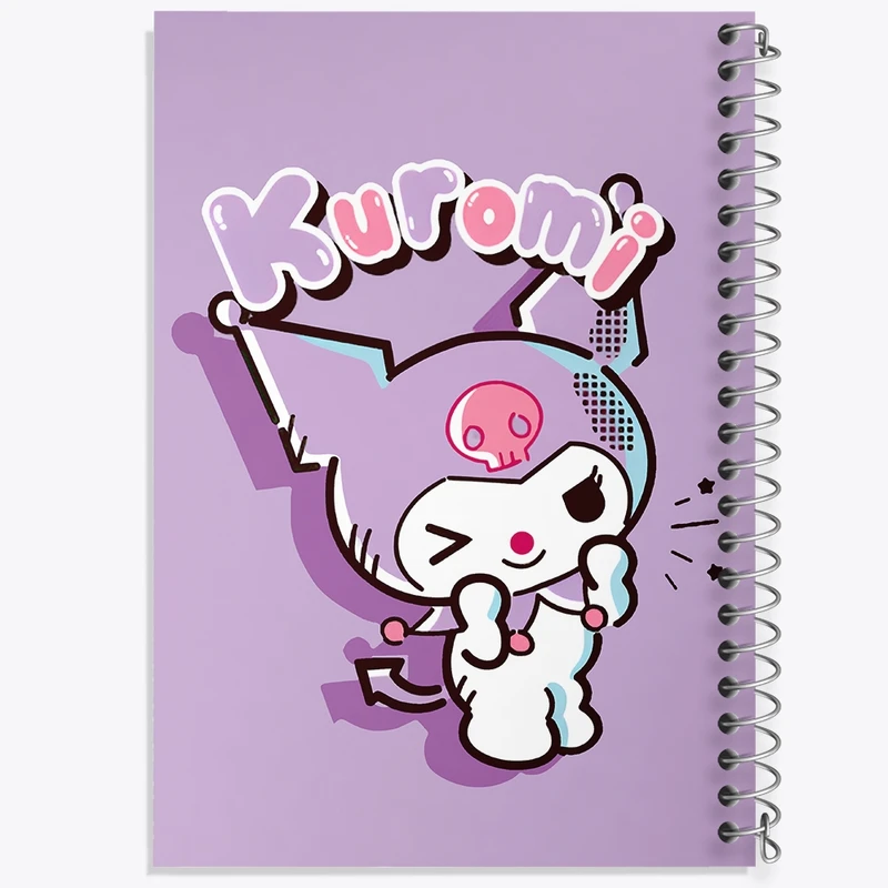 دفتر شطرنجی 50 برگ خندالو طرح کرومی (Kuromi) کد N7811