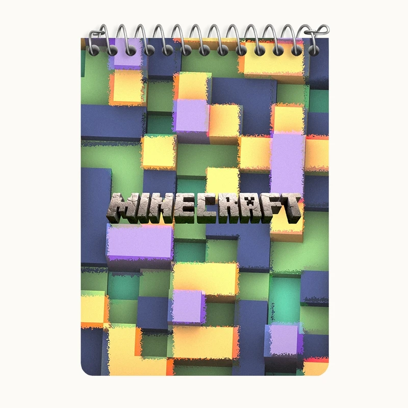 دفتر یادداشت 50 برگ خندالو طرح بازی ماینکرافت (Minecraft) کد N8666