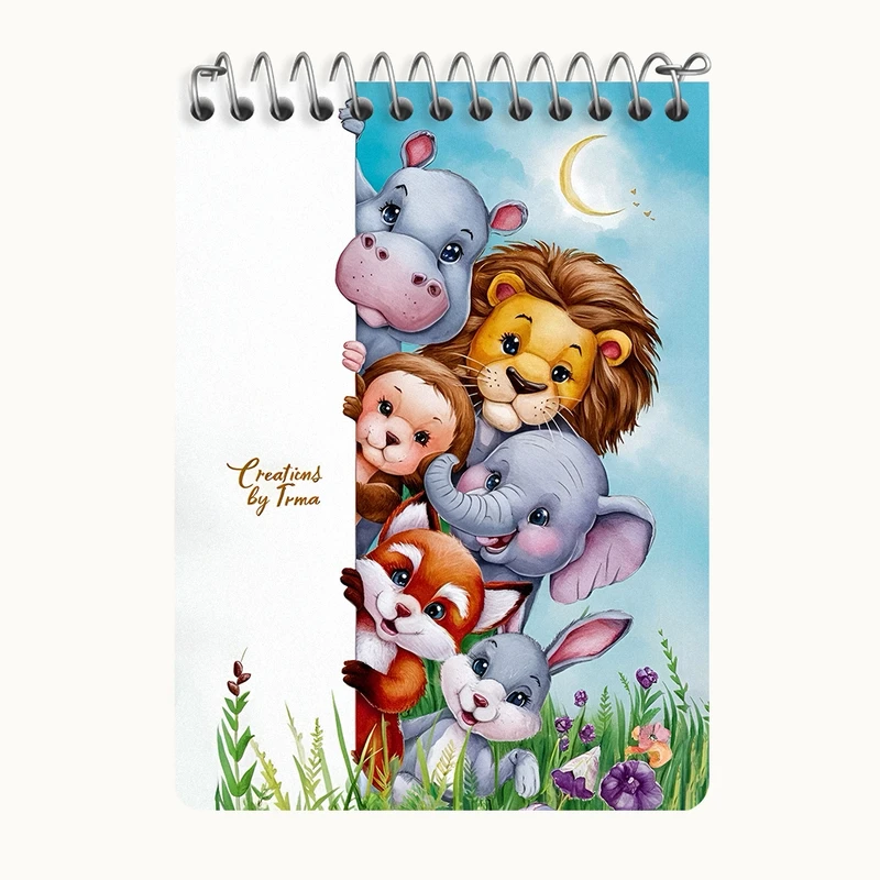 دفتر یادداشت 50 برگ خندالو طرح حیوانات بامزه کد N5077