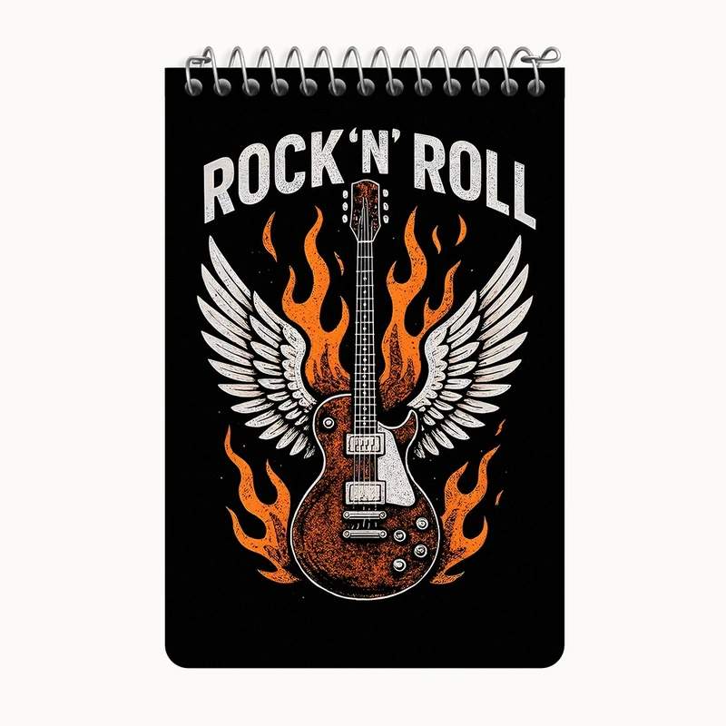 دفتر یادداشت 50 برگ خندالو طرح راک اَند رول (Rock And Roll) کد F14182