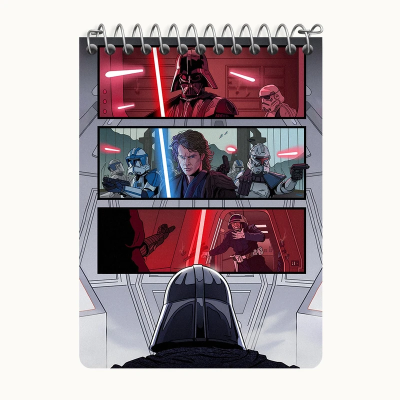 دفتر یادداشت 50 برگ خندالو طرح جنگ ستارگان (Star Wars)  کد N4940