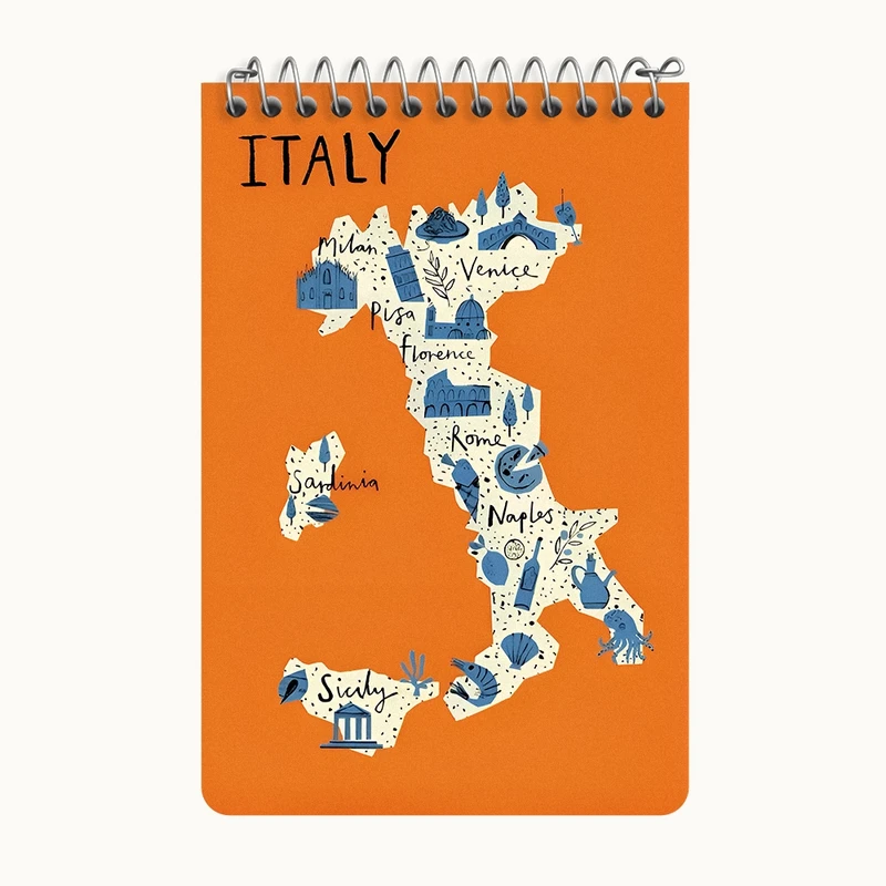 دفتر یادداشت 50 برگ خندالو طرح ایتالیا (Italy) کد F14368