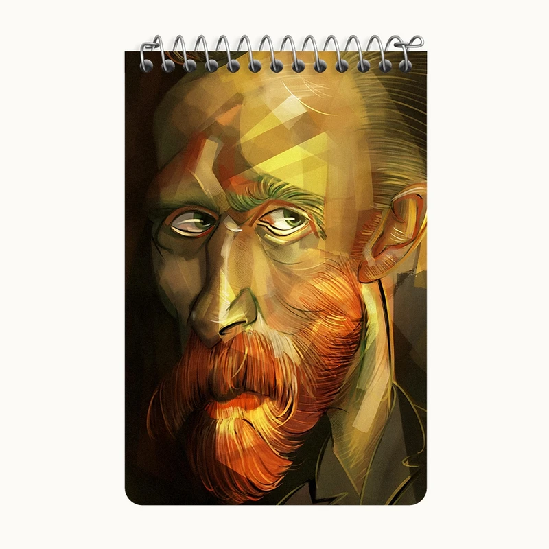 دفتر یادداشت 50 برگ خندالو طرح ونسان ونگوگ کد F4606