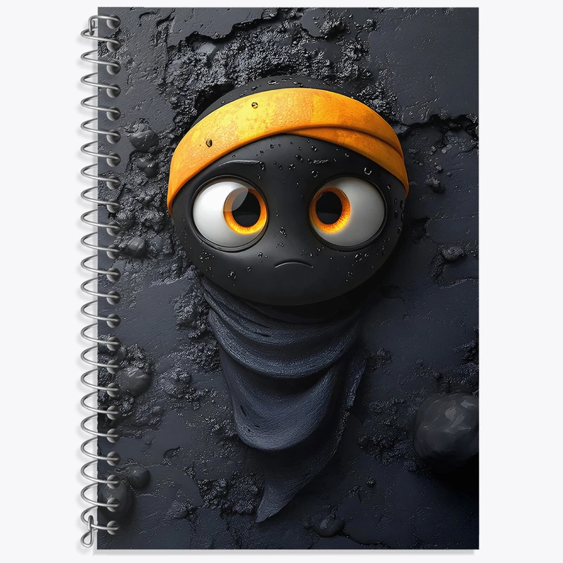 دفتر زبان دوخط 50 برگ خندالو طرح شکلک بامزه کد F4315