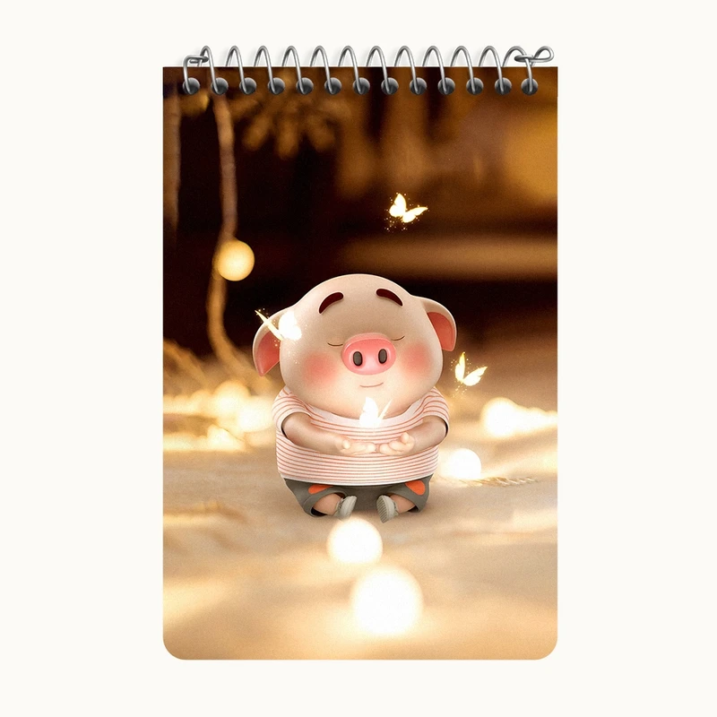 دفتر یادداشت 50 برگ خندالو طرح خوک بامزه کد F5782