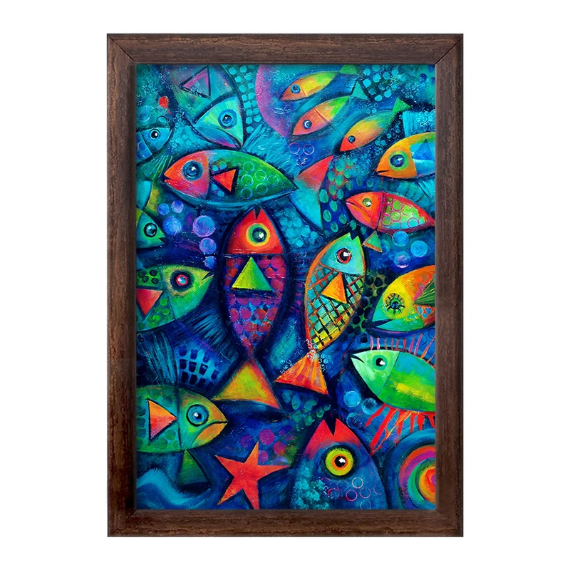 تابلو خندالو طرح نقاشی انتزاعی  کد 5315