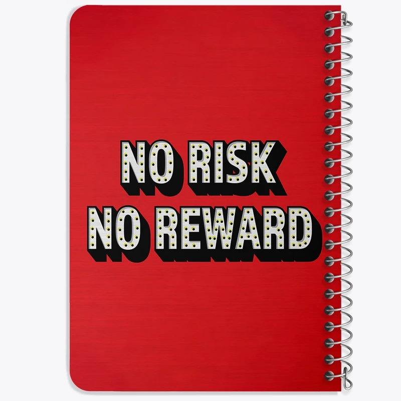 دفتر یادداشت 50 برگ خندالو طرح No Risk No Reward کد F1081