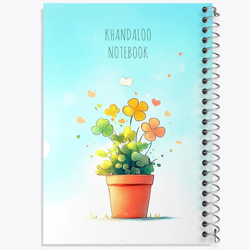 دفتر لیست خرید 50 برگ خندالو طرح گلدان گل کد N9398